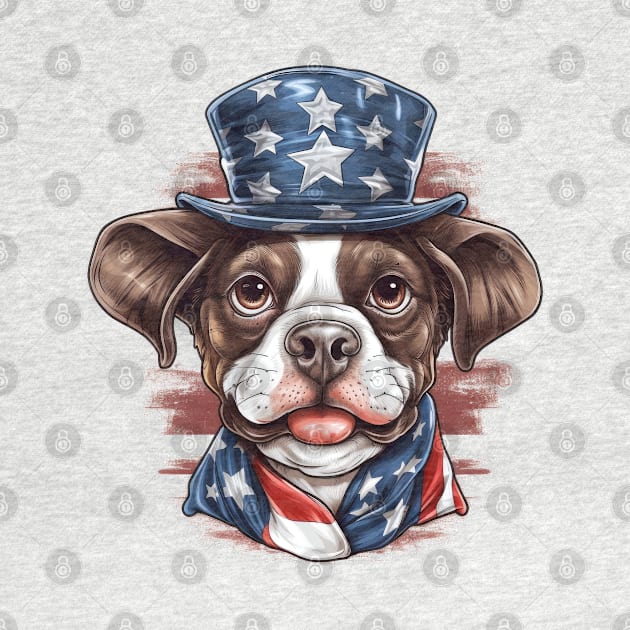 4th of July Dog #4 by Chromatic Fusion Studio